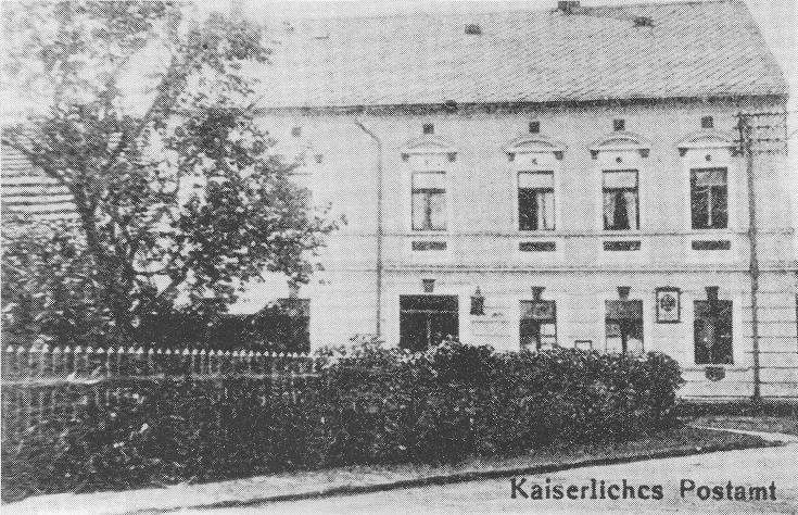 Das Postgebäude vor dem Ersten Weltkrieg